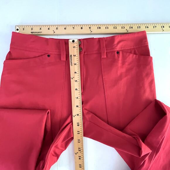Tommy Hilfiger NEW Wide Leg Pants Womens Sz 8 Red VINTAGE Back Flap Pockets - Picture 8 of 11